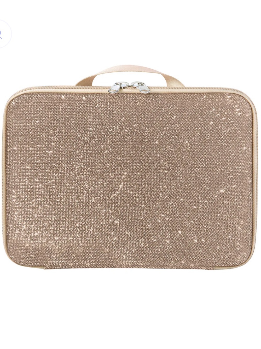 Riki Loves Riki Sparkle Sequin Travel Carry Case - Champagne Sparkle